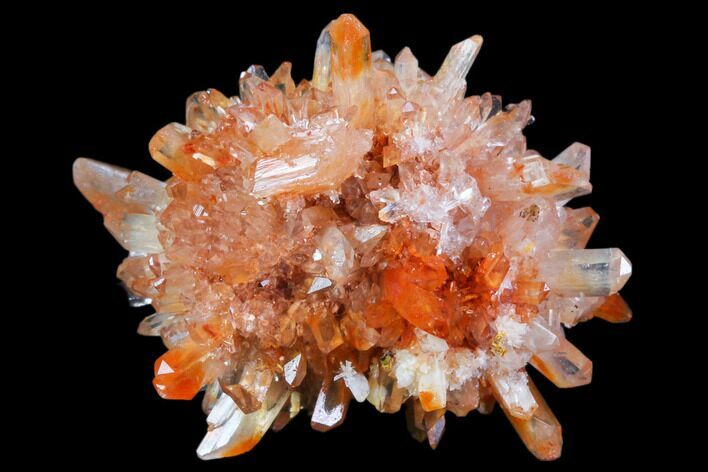 Orange Creedite Crystal Cluster - Durango, Mexico #79368
